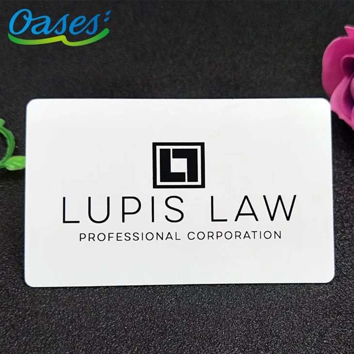White Color Metal Business Cards